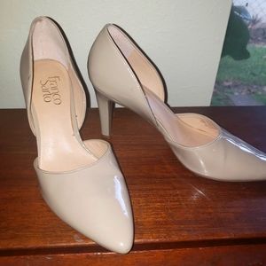FRANCO SARTO nude high gloss pumps 7.5